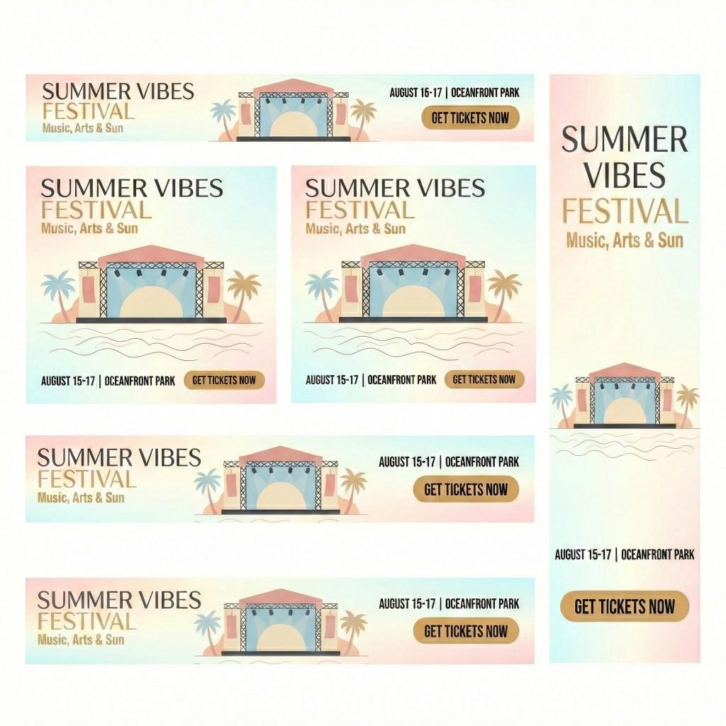 Banner resized to multiple sizes